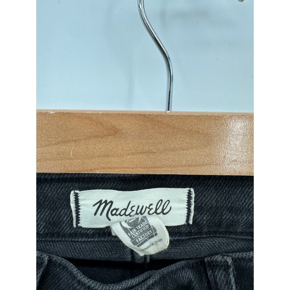 Madewell Mid-Rise Kick Out Jeans Women 25 Black Wash‎ Cotton Cropped - Picture 7 of 10
